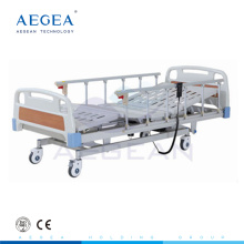 AG-BM104 CE ISO bajo costo aleación de la barandilla 3 posiciones ajustable cama de hospital eléctrica precio de la cama